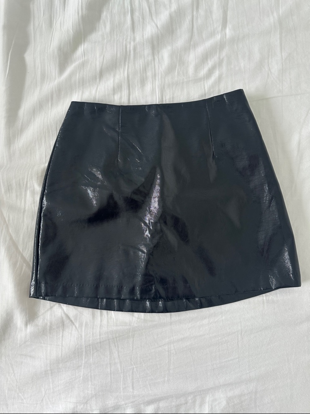 Abercrombie Navy Patent Leather Skirt